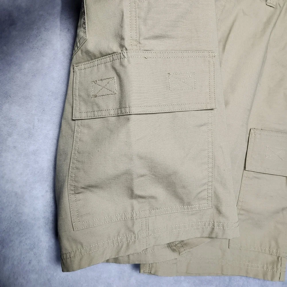 LA Police Gear Men 34 Khaki Core Cargo Tactical Ripstop Shorts BTS8001 LAPG